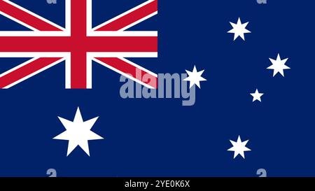 Flag of Australia, 16:9 Format, Australia Flag, Vector Images Stock Vector