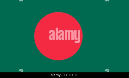 Flag of Bangladesh, 16:9 Format, Bangladesh Flag, Vector Images Stock Vector