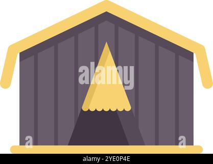 Colorful vector icon of the top of a circus tent, simple and minimalist Stock Vector
