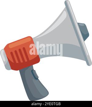 Police megaphone icon cartoon vector. Security equipment Stock Vector ...