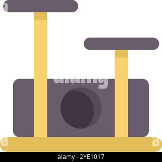 This illustration features a cat tree, offering a designated space for cats to engage in their natural scratching instincts and enjoy comfortable naps Stock Vector