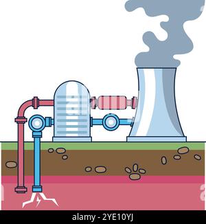 geothermal renewable energy scheme Stock Vector Image & Art - Alamy