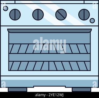 modern convection oven home appliance Stock Vector