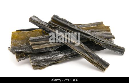 Edible kelp konbu isolated on white Stock Photo