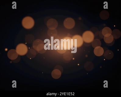 Soft Glowing Orbs and Floating Light Particles with Bokeh Effect on ...
