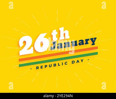 26th january happy indian republic day celebration background vector Stock Vector