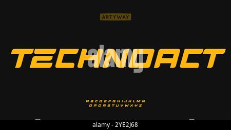 Energetic sports alphabet, dynamic italic edgy acute spike letters ...