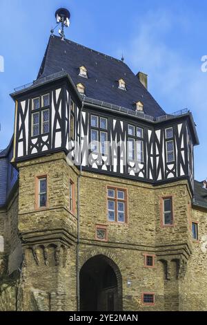 Castle tower gate in Idstein city center, Germany, Europe Stock Photo