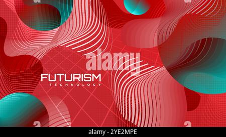Abstract Technology Background with Geometric Shapes and Futuristic Concept. High Tech and Big Data Background Design Stock Vector