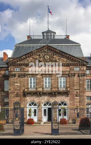 Rohan Castle is an eighteenth-century neoclassical palace in the city of Saverne in Alsace, France, Europe Stock Photo