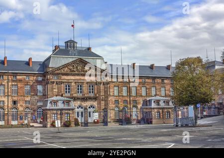 Rohan Castle is an eighteenth-century neoclassical palace in the city of Saverne in Alsace, France, Europe Stock Photo