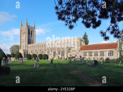 Holy Trinity Church, Long Melford, Suffolk England. One of the finest Perpendicular Gothic churches in the country Stock Photo