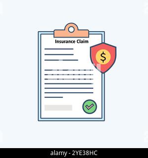 Insurance Claim icon vector art image Stock Vector