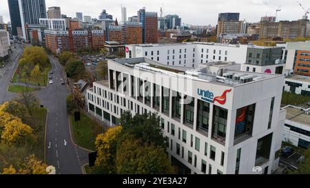 A general view of the Unite trade union's hotel and conference centre, with office for the union, in Birmingham city centre, which cost £112m to build. the Serious Fraud Office (SFO) is to investigate the project, which was initially estimated to cost £7m. Picture date: Tuesday October 29, 2024. Stock Photo