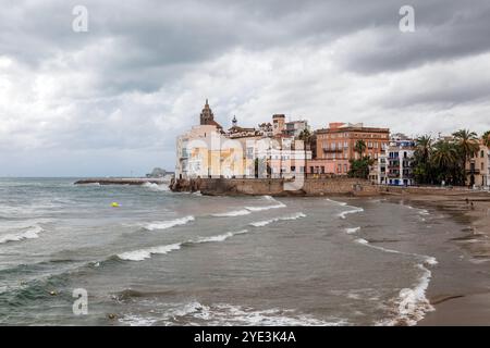 Sitges beach, Catalonia, Spain. Stock Photo