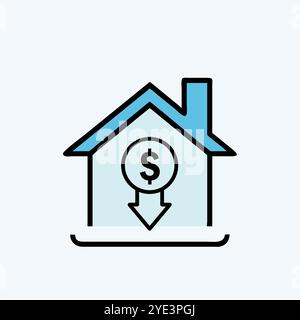 Down Payment icon vector art image Stock Vector