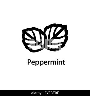 Mint leaf line icon. linear style sign for mobile concept and web design. Mint herb outline vector icon. Symbol, logo illustration. Vector graphics Stock Vector