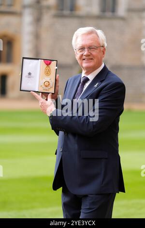 Sir David Davis after being made a Knight Commander of the Order of the ...