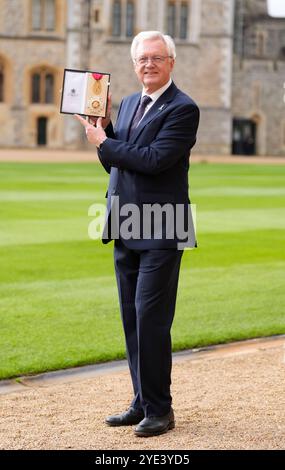 Sir David Davis after being made a Knight Commander of the Order of the ...