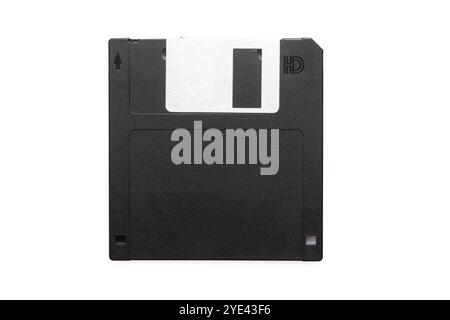 Old diskette or floppy disk for store information on retro computers isolated on white background Stock Photo