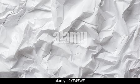 White paper sheet texture cardboard background.Crumpled white paper texture background. Stock Photo