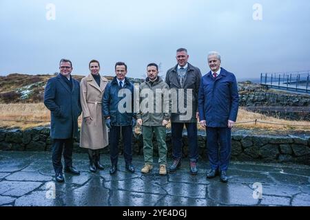 Finnish Prime Minister Petteri Orpo, right, and visiting Ukrainian ...