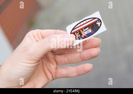 Washington, USA. 29th Oct, 2024. Washington DC people starts to Early Vote 0n 2024 Presidential Elecction, today on October 29, 2024 at Columbia Heights Community Center in Washington DC, USA. (Photo by Lenin Nolly/Sipa USA) Credit: Sipa USA/Alamy Live News Stock Photo