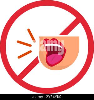 Please do not talk loudly. Please be quiet. Editable vector. Stock Vector