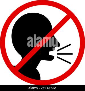Keep it down. Be quiet. Editable vector. Stock Vector
