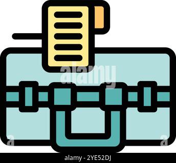 Tool box with a screwdriver and a label is ready for home repairs Stock Vector