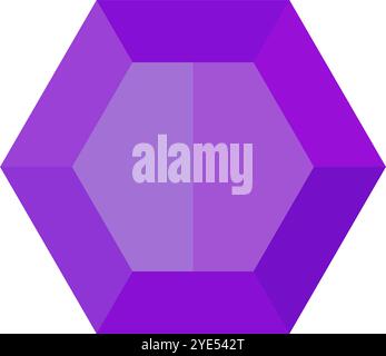 Amethyst icon. Purple gem icon. Gemstone. Editable vector. Stock Vector