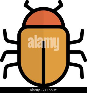 Beetle icon. Bug icon. Editable vector. Stock Vector