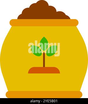 Flat design fertilizer icon. Agriculture. Editable vector. Stock Vector