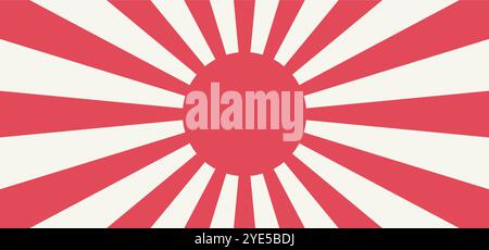 Rising sun flag background. Editable vector. Stock Vector