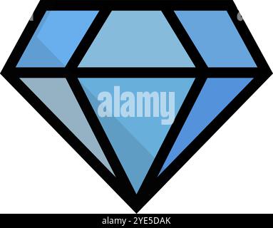 Flat design diamond icon. Editable vector. Stock Vector