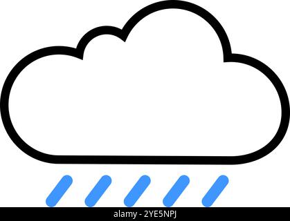 Simple rainy day icon. Editable vector. Stock Vector