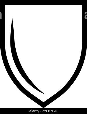 Simple shield icon. Defense. Editable vector Stock Vector Image & Art ...