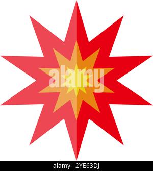 Explosion effect. Bombing icon. Editable vector. Stock Vector