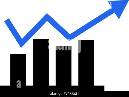 Bar graph silhouette icon. Editable vector Stock Vector Image & Art - Alamy