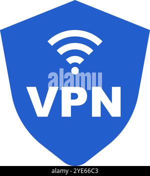 VPN shield icon. Network protection. Editable vector. Stock Vector