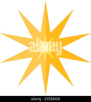 Flat design glitter mark. Sparkle and gloss. Editable vector. Stock Vector