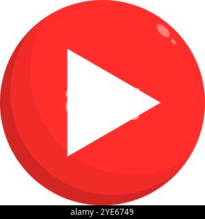 Flat design video play button. Voice play button. Editable vector. Stock Vector