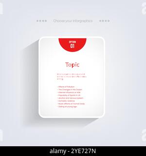 infographic otions vector for Presentation Infograpics template. Business concept with 3 number options and marketing icons. Vector illustration Stock Vector