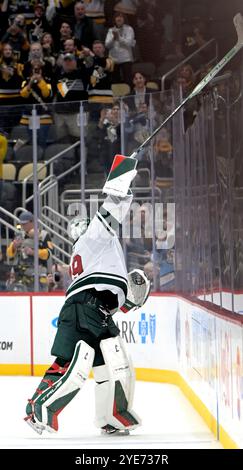 Minnesota Wild Goaltender Marc-andre Fleury, Left, And Center Joel 