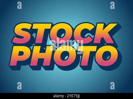 Stock photo. Text effect design with good colors and 3D effect Stock Vector
