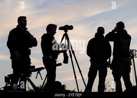 Washington, United States. 29th Oct, 2024. A United States Secret Service (USSS) Sniper team at a campaign rally for Kamala Harris at the Ellipse in Washington, DC Credit: SOPA Images Limited/Alamy Live News Stock Photo