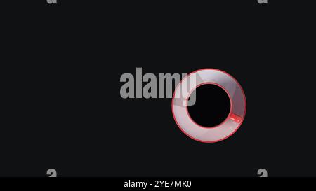 3D render - cup of coffee on a black background. Stock Photo