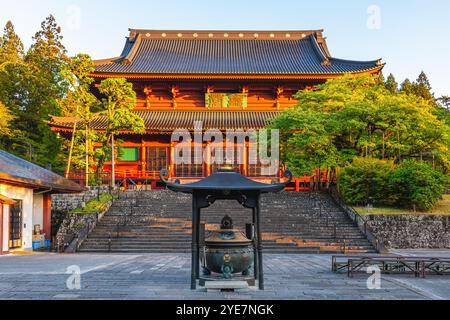 Sanbutsudo Hall of Rinno Ji, a Tendai Buddhist temple in Nikko, Tochigi Prefecture, Japan. Stock Photo