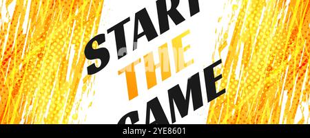 Abstract Sports Background with Orange Brushstrokes and Halftone Effect. Dynamic Grunge Background Design Stock Vector