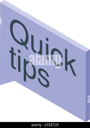 Quick tips notification offers valuable insights and shortcuts for efficient problem solving Stock Vector